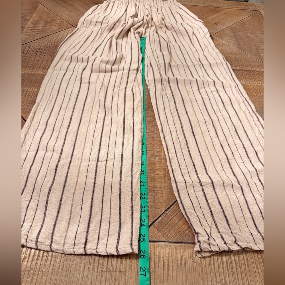 Maurices Striped Wide Leg Linen Blend Pants Size Small - Picture 8 of 9